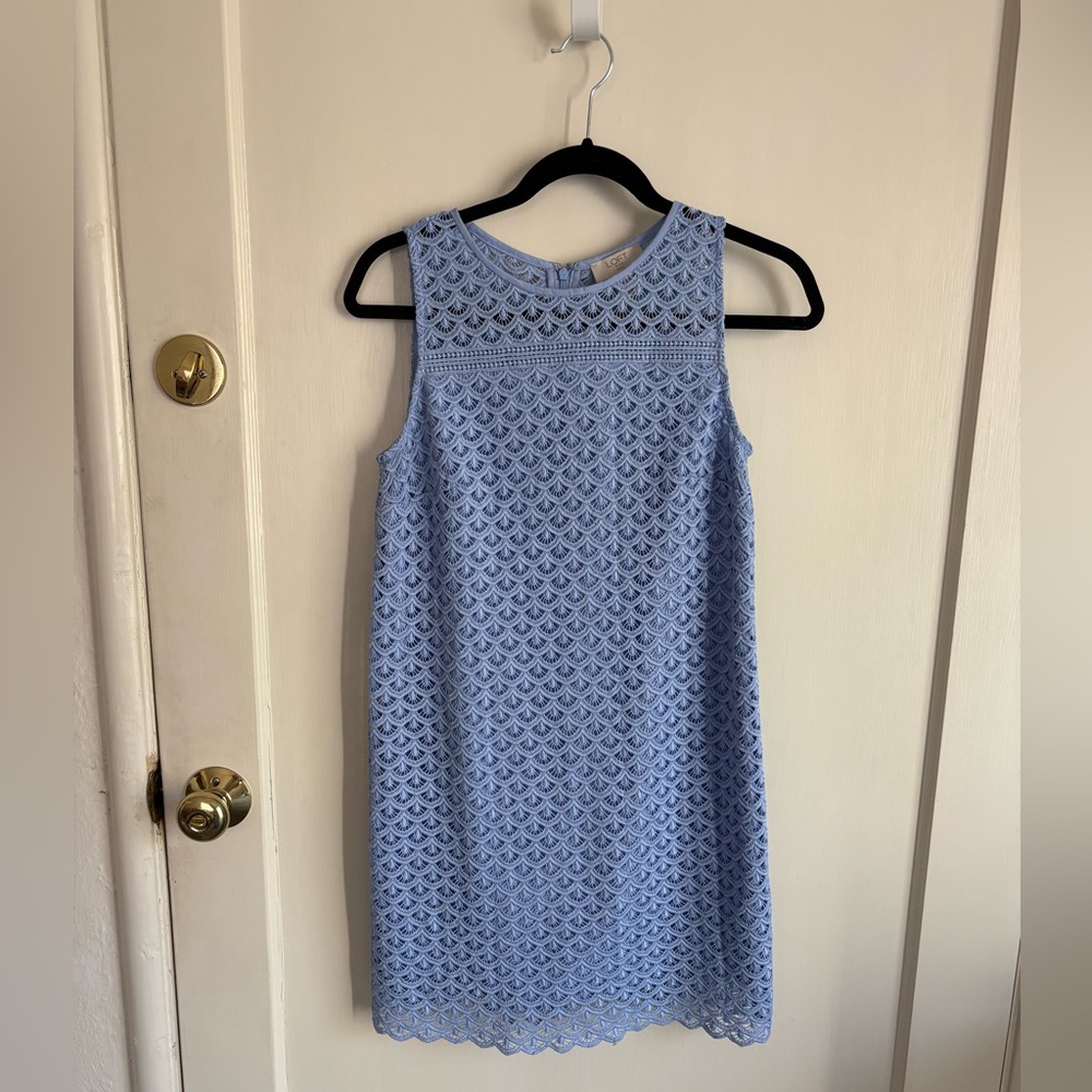 LOFT Eyelet Shift Dress